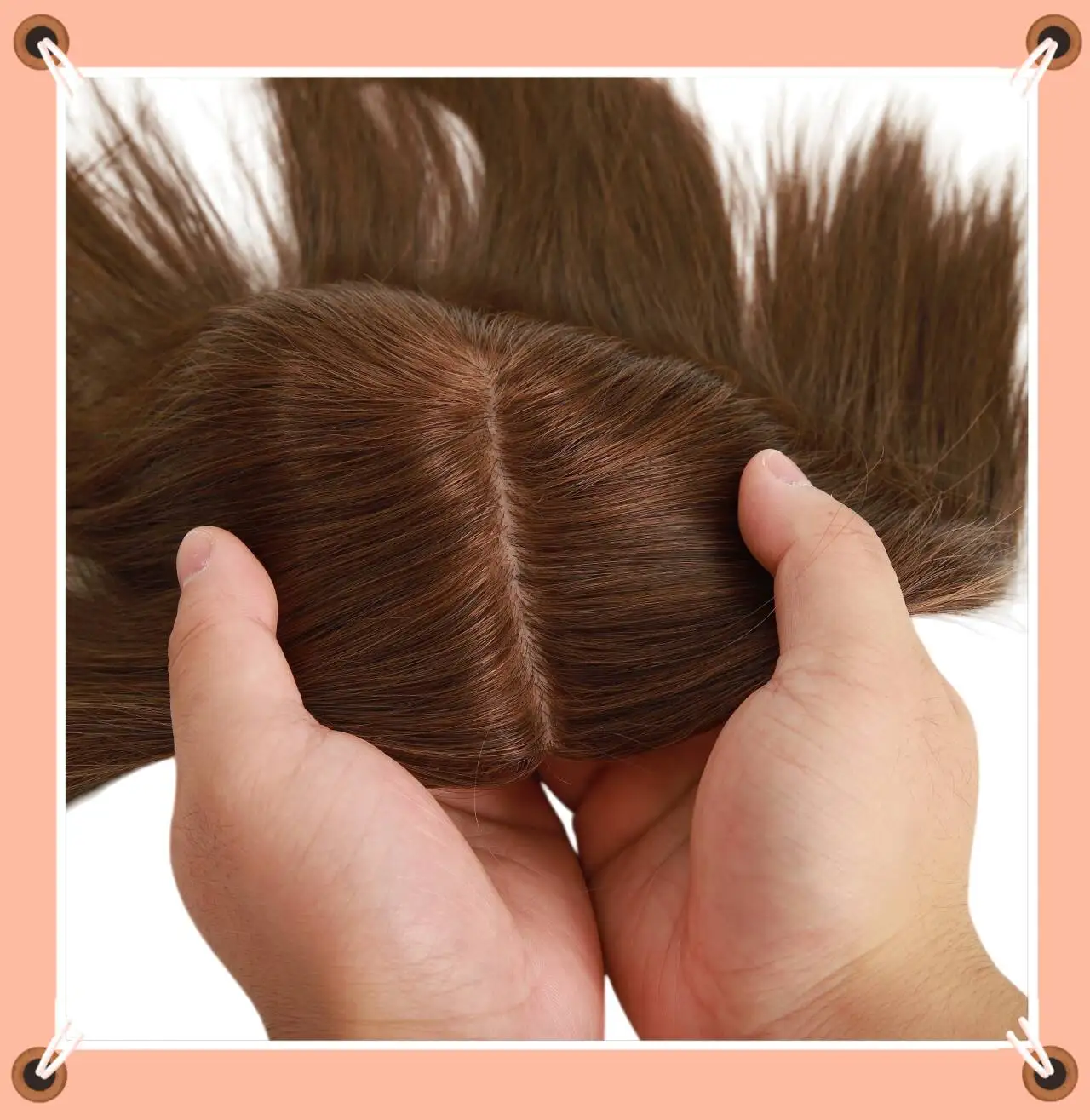 أغطية شعر بشري لتخفيف الشعر بقاعدة حريرية ذات مظهر طبيعي للنساء قطعة شعر بشري لعذراء علوية