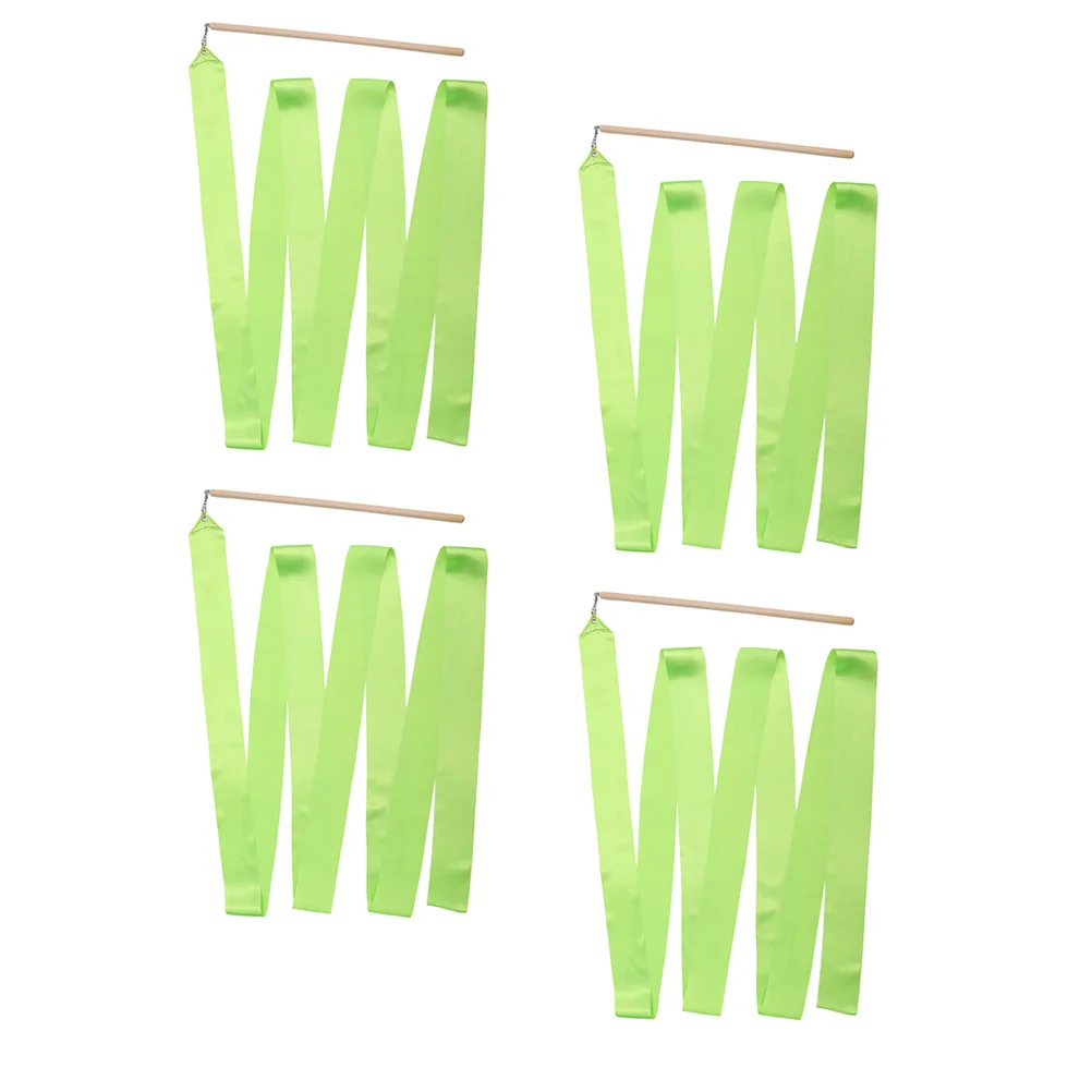 4 قطعة أشرطة الجمباز الرقص اللافتات الاطفال هدية الأداء الإيقاعي الشريط الملونة الإيقاعي الشريط الرقص غاسل #2