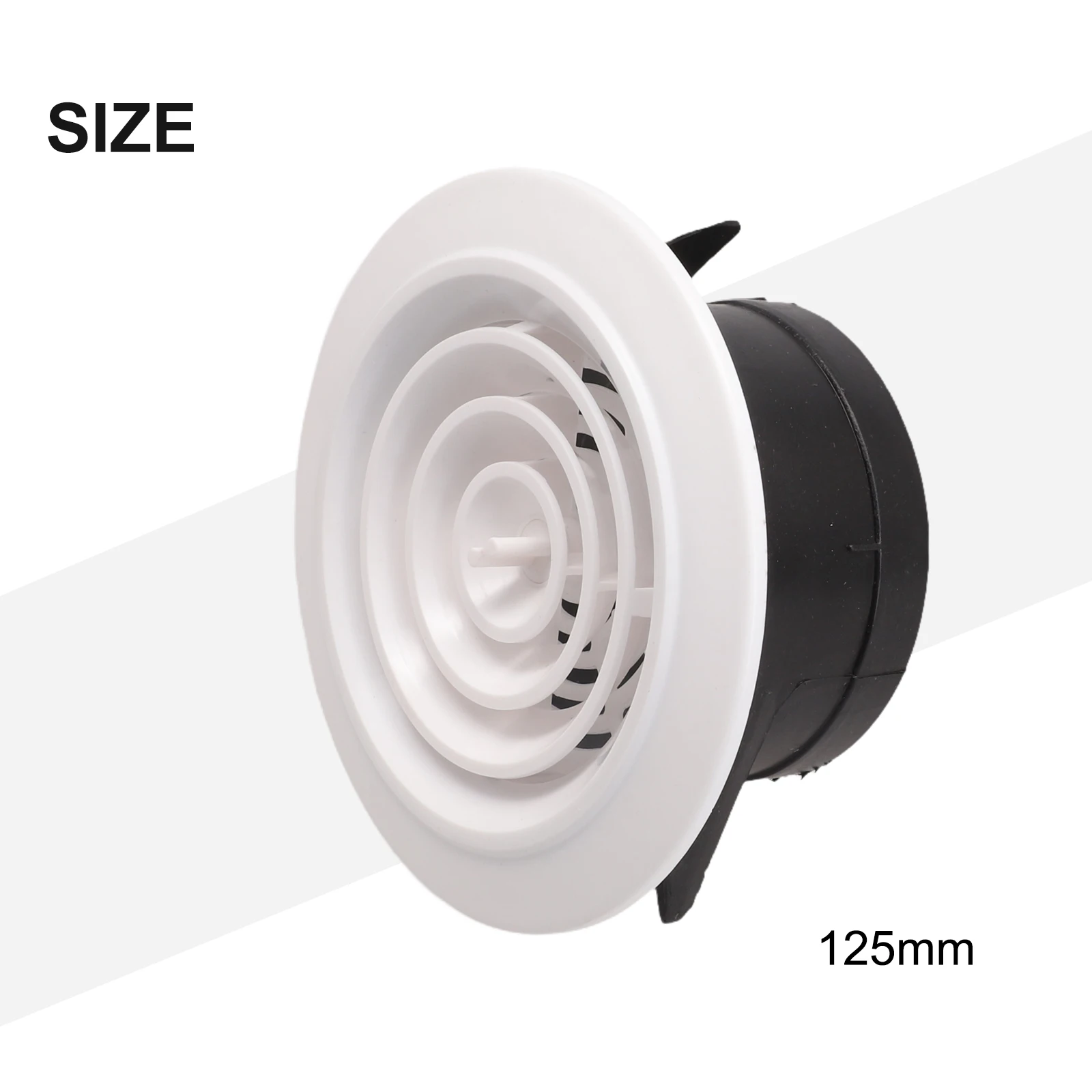 1pcs 75-200mm Wall Interior Vent ABS Ventilation Grille Vent Cover Adjustable ABS Air Ventilation Cover Round Louvered Vents