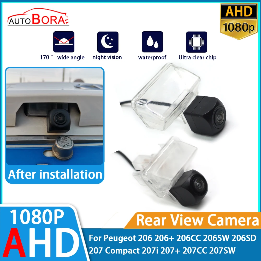 

ZhuCamX Reverse Parking Car Rear View Camera AHD 1080P for Peugeot 206 206+ 206CC 206SW 206SD 207 Compact 207i 207+ 207CC 207SW