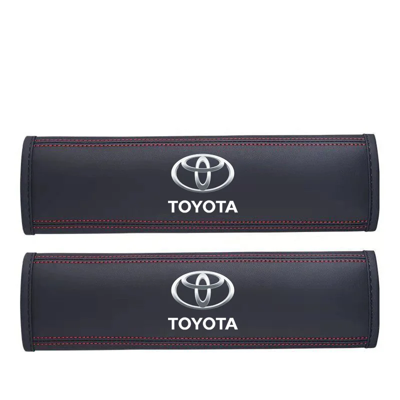 2PCS Car Safety Belt Shoulder Cover Protection Pads For Toyota TRD Corolla CHR Yaris Auris Rav4 Hilux Prius Avalon CROWN REIZ