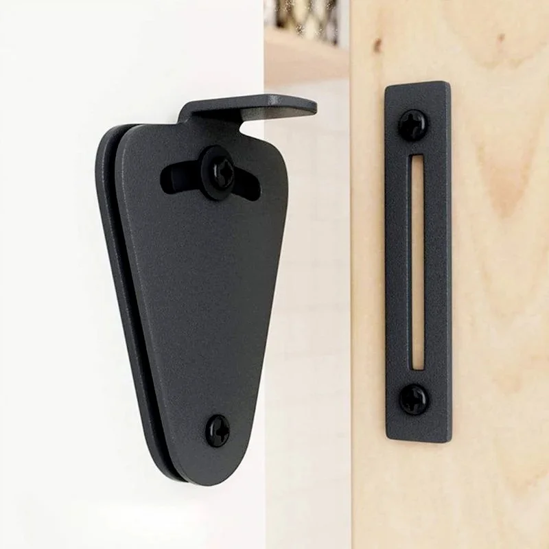 1set New Sliding Barn Door Lock stainless steel Pocket Door Garage and Shed Wood Gates Latch hasp safe door hardware Accessories