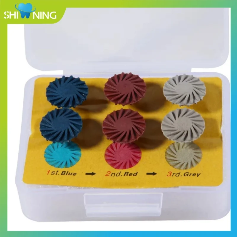 

Dental Composite Polishing Kit Rotary Grinding Handpiece Diamond RA Polisher Burs Disc Rubber Wheel Kit For Contra Angle 2.35mm