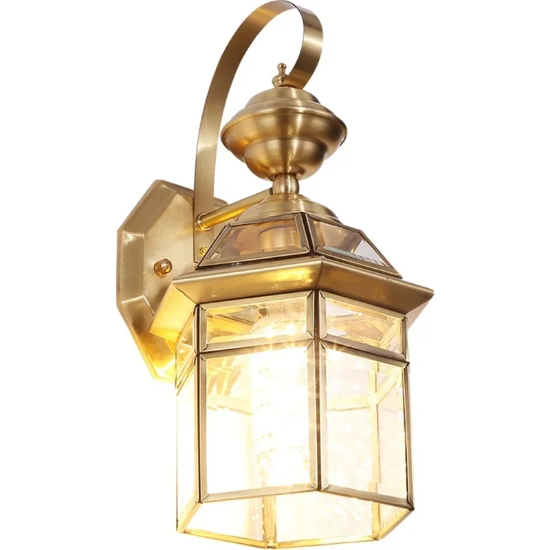 COLIN Retro Outdoor Brass Wall Lamp Waterproof IP65 Sconces LED Light for Home Porch Courtyard