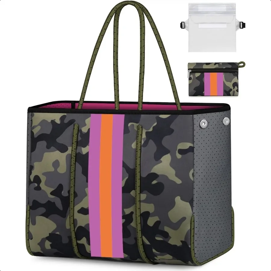 

Neoprene Bag Large Multipurpose Beach Bag Neoprene Tote Bag with Inner Pocket for Women Pool