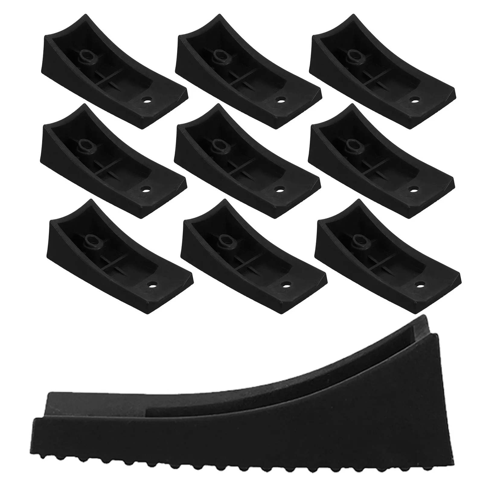 10Pcs Flat Tube Chair Leg Pads Anti Tilt for 4Cm Wide Pipe Office Chairs Non Scratch Floor Protection Sled Base Chair