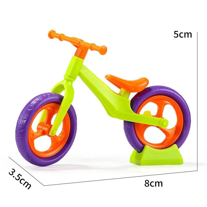 Creative Art Finger Bike Models Kit Simulation Mini Assembled Bicycle Balance Car Accessories Kids Stress Relief Toy Gifts