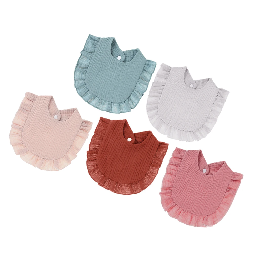 

5pcs Baby Bibs Drooling Feeding Bandana Dribble Catcher for Eating Solids Toddler Boy Girl Newborn Soft Comfortable Breathable