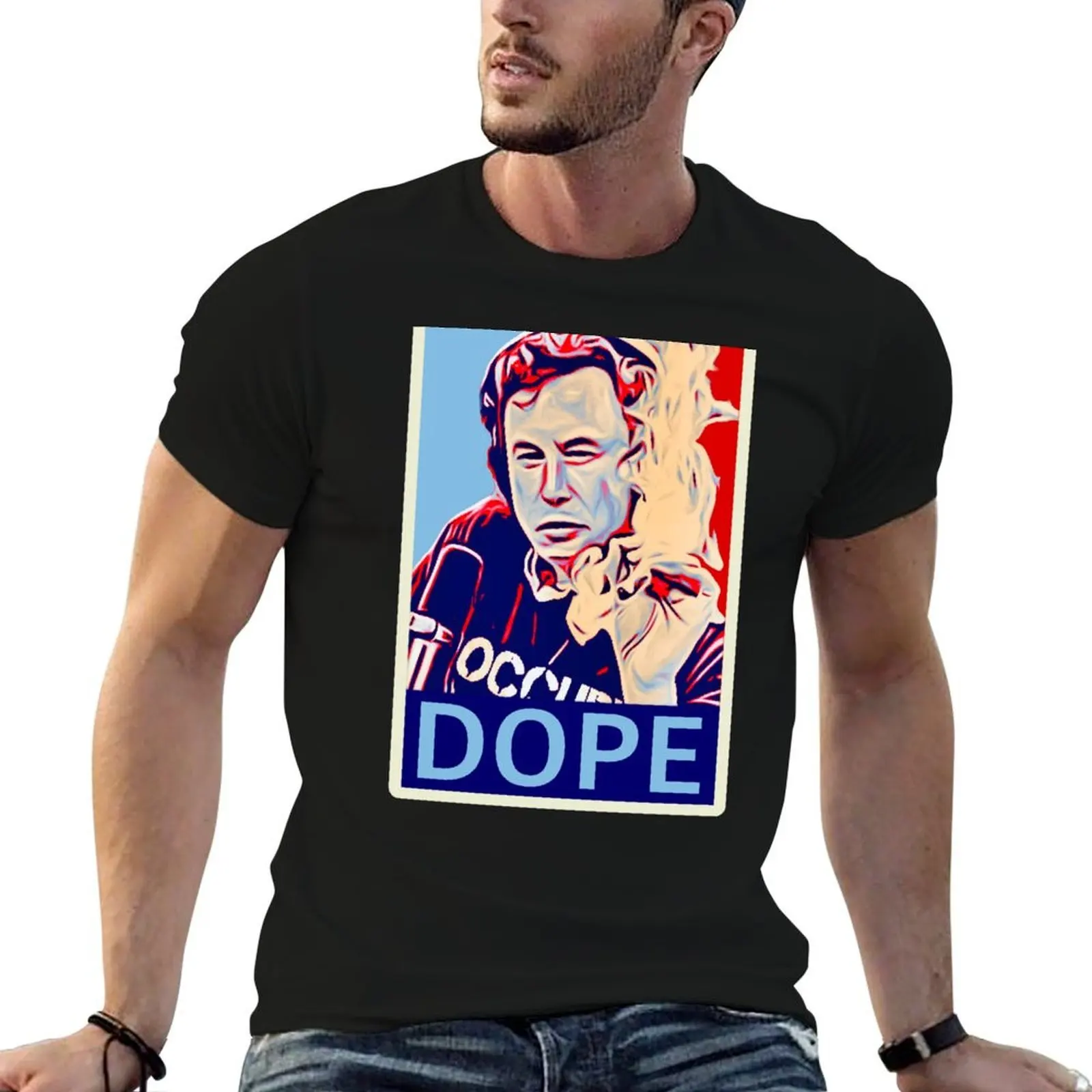 Elon DOPE Tribute Parody in Shepard Fairey Style T-Shirt graphic t shirts summer tops mens t shirts pack