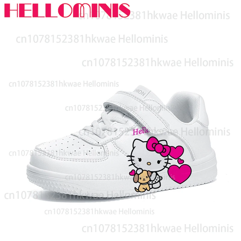 أحذية أطفال هالو كيتي شهيرة لعام 2025 للأولاد والبنات أحذية بيضاء مطبوعة لطيفة للغاية هدية عيد الميلاد