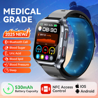 New Smart Watch Air pump Airbag Blood sugar Uric Acid Blood lipid Blood Oxygen Bluetooth Call NFC Fitness Tracker For HUAWEI