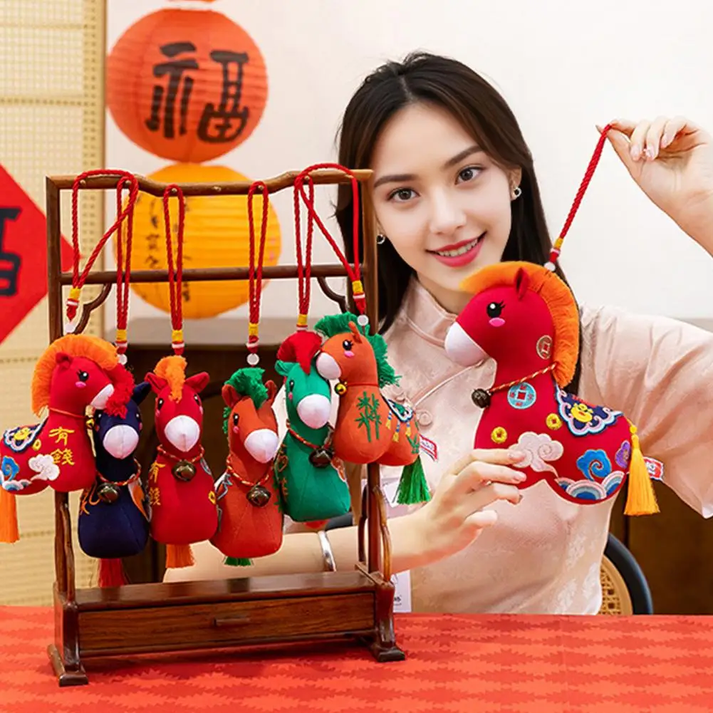 Bright Color Plush Doll Horse Plush Toy Three-dimensional Shape Soft Short Plush Doll with Full Pp Cotton Filling Year for Kids