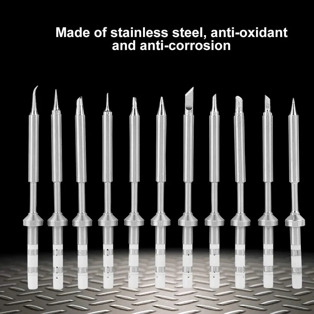 Soldering Iron Tips 11pcs Set, Mini TS100 Replacement Tips with Stainless Steel, Fast Heating for Electronics Repair view 6