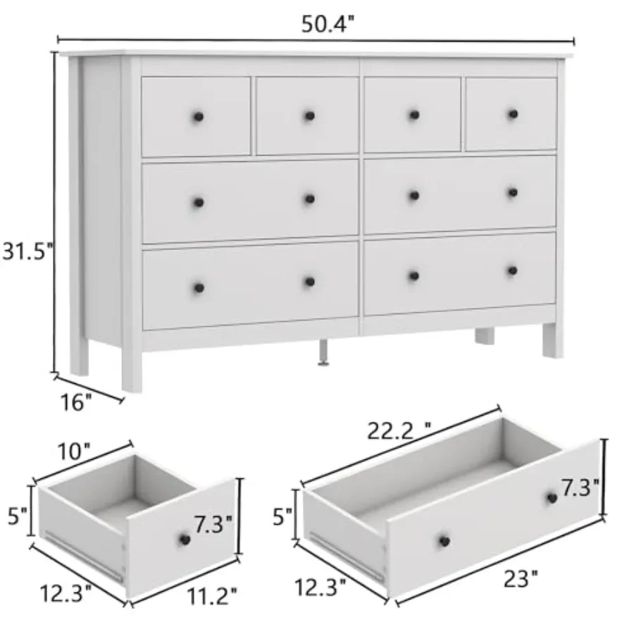 8 Drawer Dresser, 50