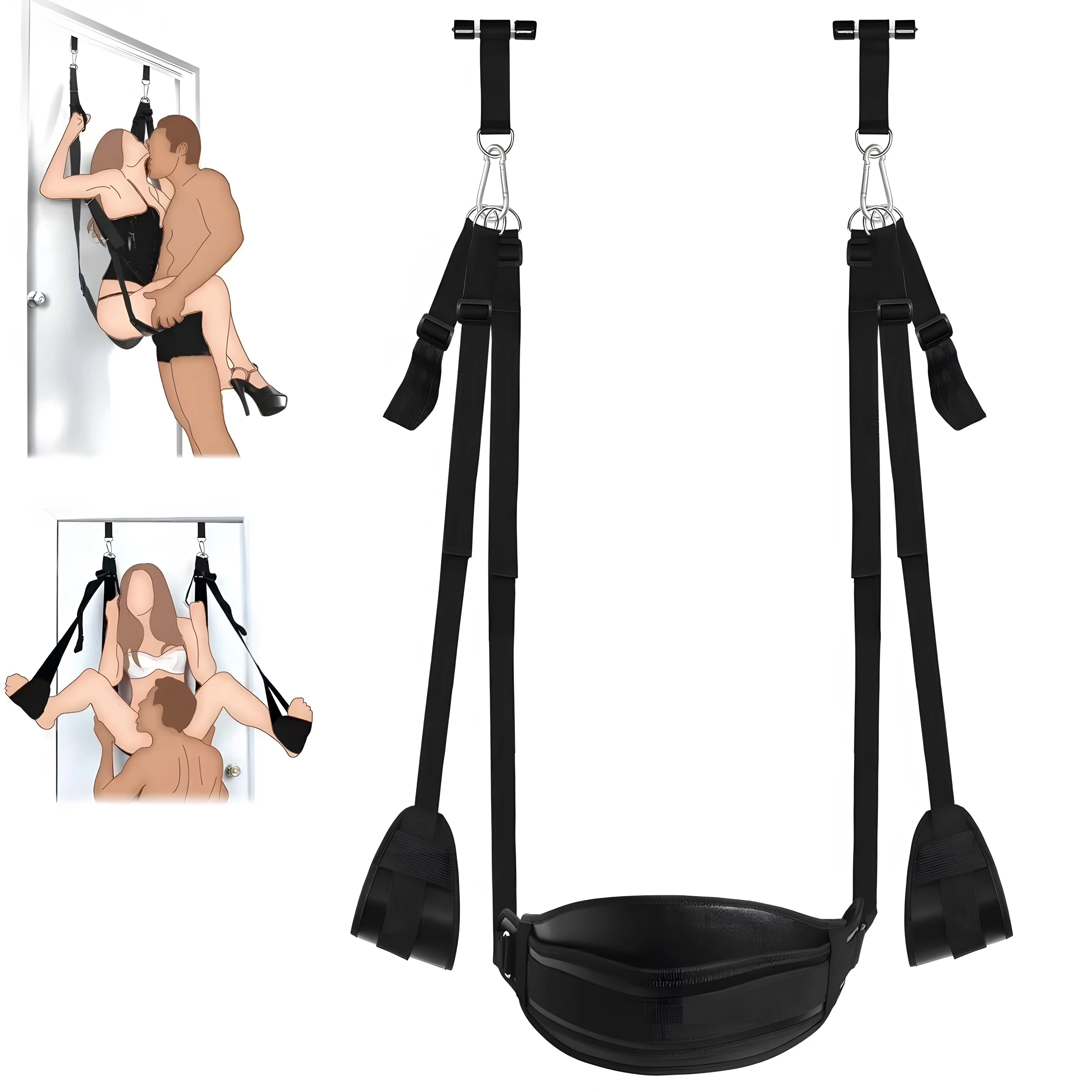 BDSM Sex Toys For Couples Adjustable Sex Swing Soft Material Straps Fetish Bandage Game Chairs Hanging Door Swing Erotic SM