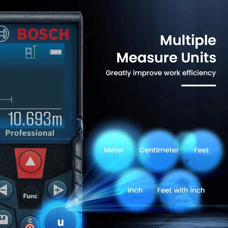 Imagem -06 - Bosch-telêmetro a Laser com Ecrã a Cores Medidor de Distância Alta Precisão Régua Laser Ferramentas de Medição Glm 400 40m