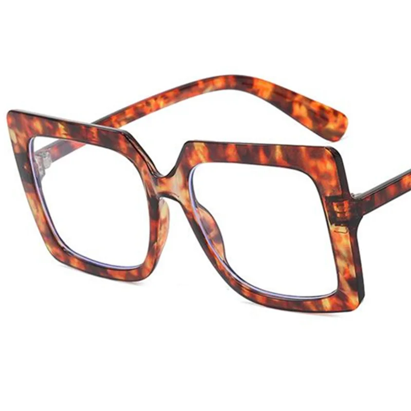 

Fashion Optical Light Glasses Retro Eyeglasses Oversize Frame Spectacles Square Googles Simplity Eyewear Women Ornamental