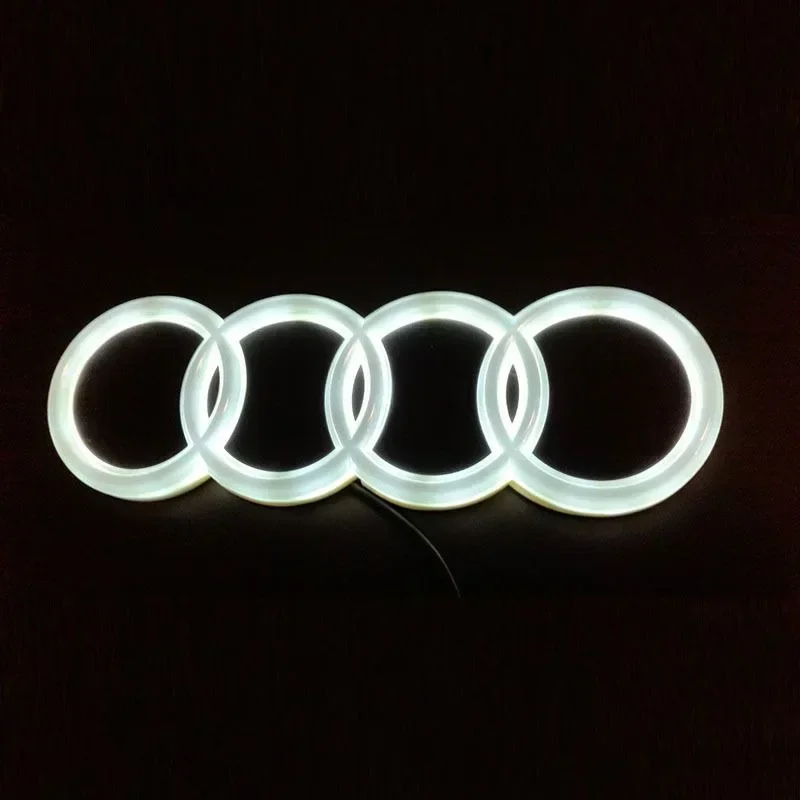 AUDI 4D Refitted LED Lamp Car Front Grill Flowing Logo Light for A3 A4 A5 A6 A7 A8 S3 S4 S5 S6 Q3 Q5 Q7 Decoration Accessories