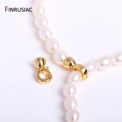 DIY Nacklace Making Supplies 18K Gold Plated Brass Bracelet Nacklace Connectors Pearl Clasps For Jewelry Making Supplies