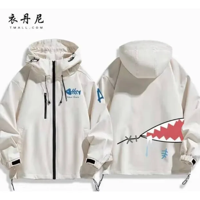 

Anime Hololive Gawr Gura Hooded Outdoor Jackets Cosplay Autumn Winter Student Men Women Coat Jacket Tops anime