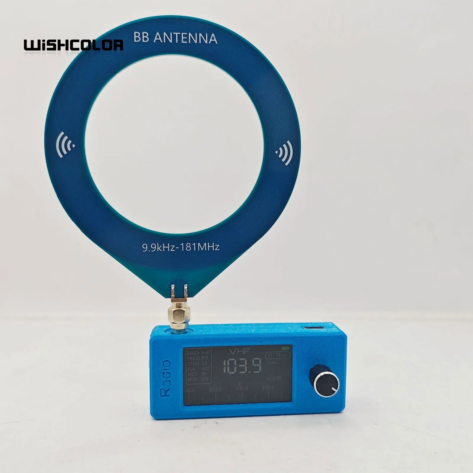 

Hamgeek Pocket-sized 0.5-108MHz SI4732 Radio RF Receiver 1.9-inch IPS Screen Support LSB USB AM FM Modes with Antenna