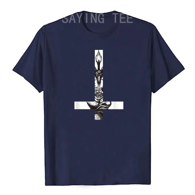 Baphomet هو روحي الحيوان الشيطان الأسود عبادة قميص تي شيرت شيطانية الملابس المحملة رهيبة Artcile الملابس المصلين ، الملحد العلوي #3