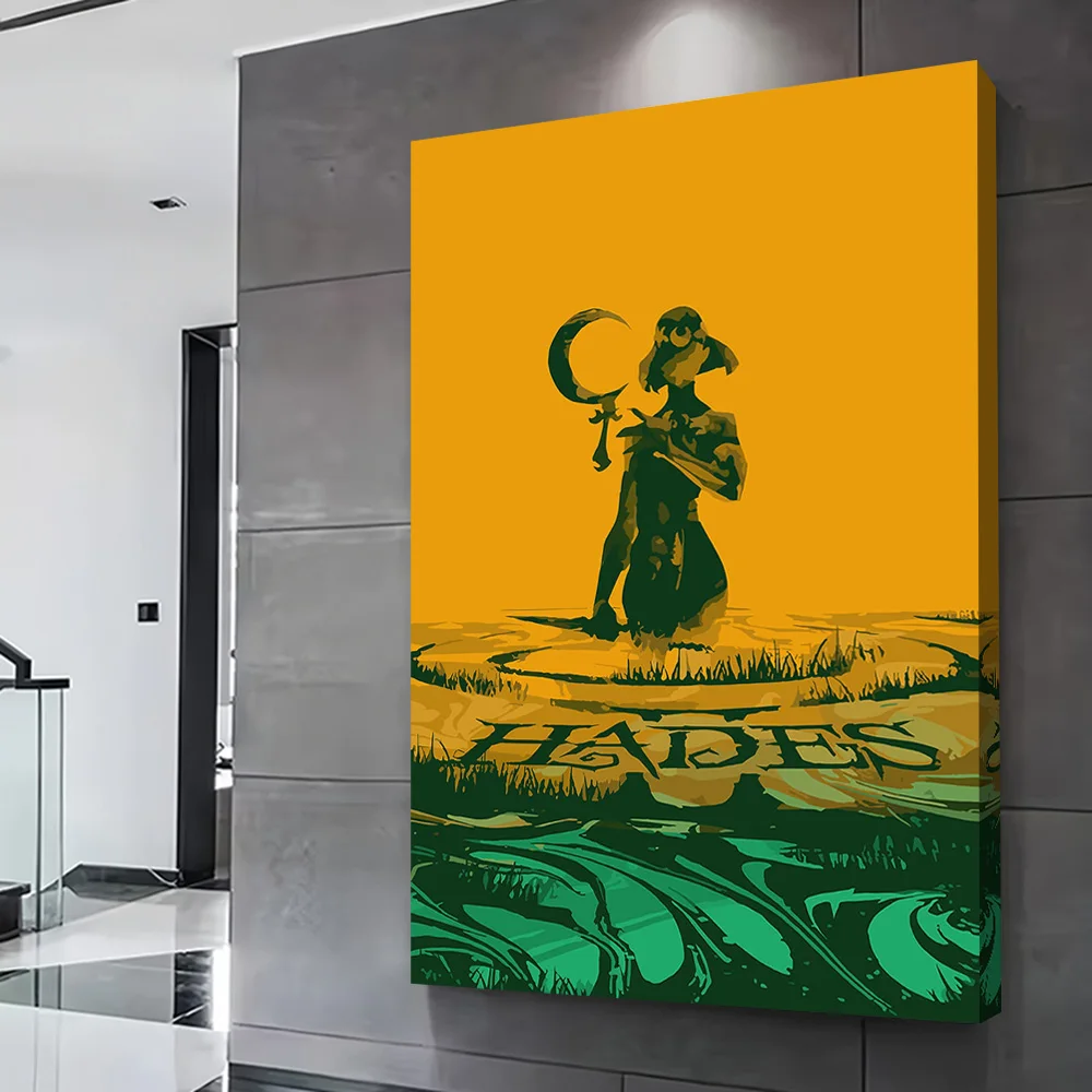 Hades Game Printing Poster Custom Pictures Wall Art Canvas Painting Gift for Living Room Decoration Decorative Paintings Frames