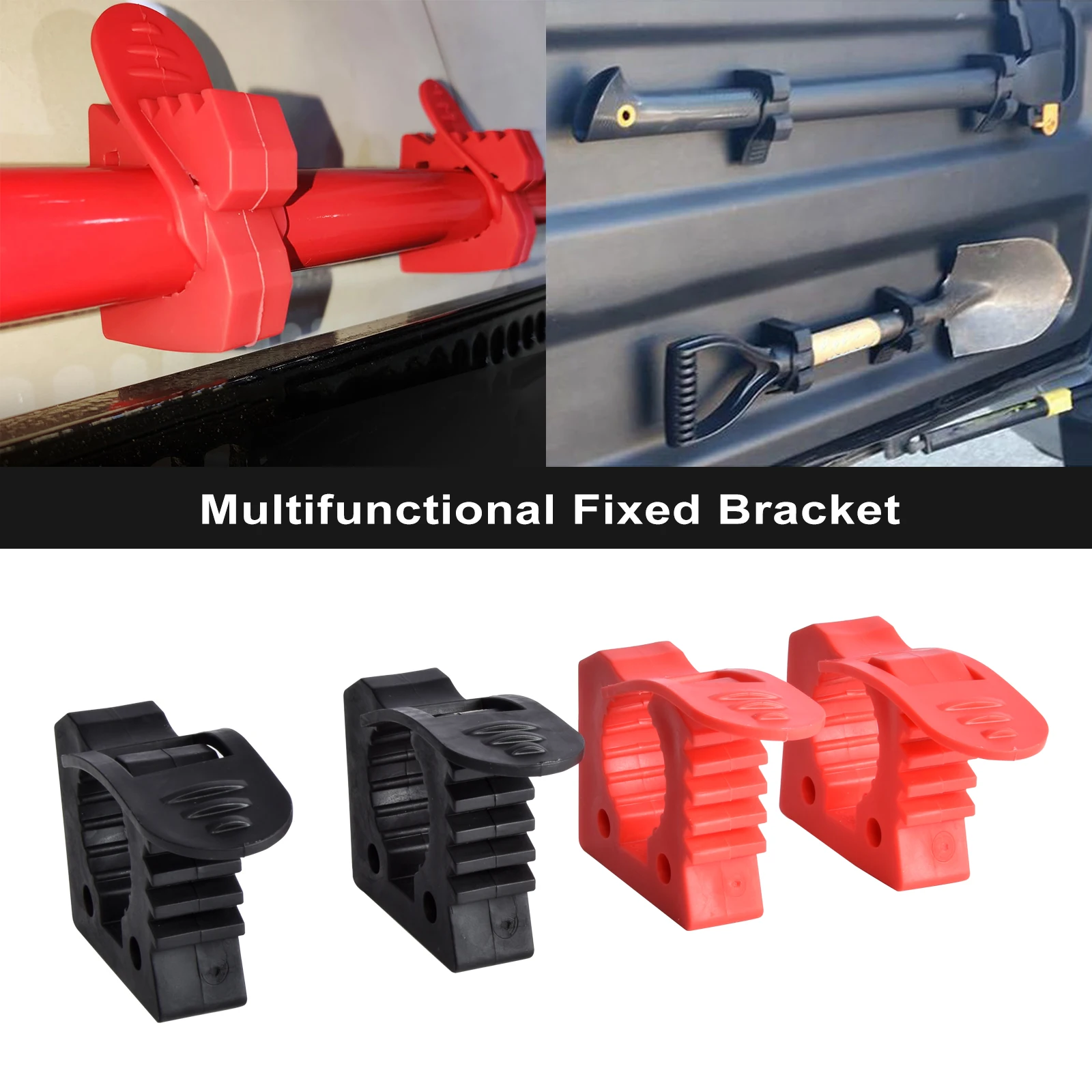 4PCS Original Quick Clamp Easy to Carry Garage Storage Hook For Auto Off-road Truck Trailer Rubber Quick-Release Clamp Mount