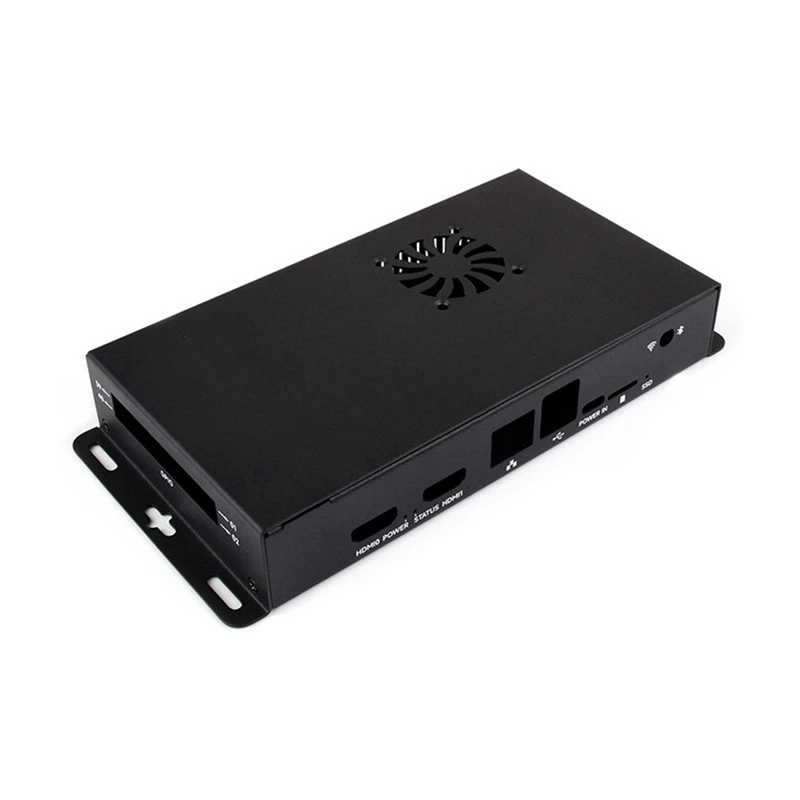 Caja de Metal PORK-CM5 para módulo de cómputo Raspberry Pi, placa 5 IO con ventilador de refrigeración