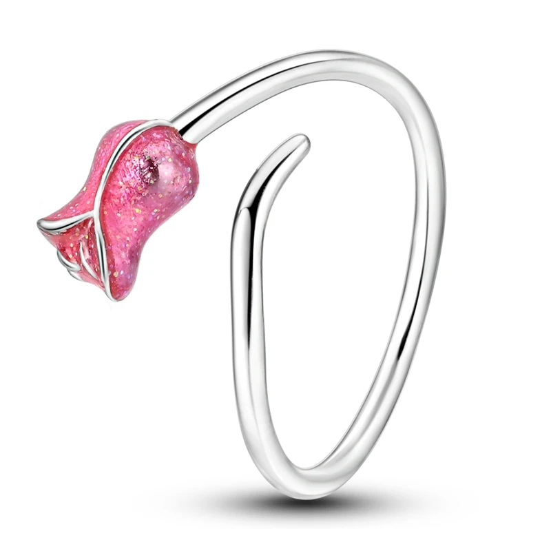 Verstellbare Ringe aus 925er-Sterlingsilber, Meerjungfrau, Flügel, Drache, Sonnenblume, Tulpe, offene Ringe für Frauen, weiblich, origineller Verlobungsschmuck – Detail 29
