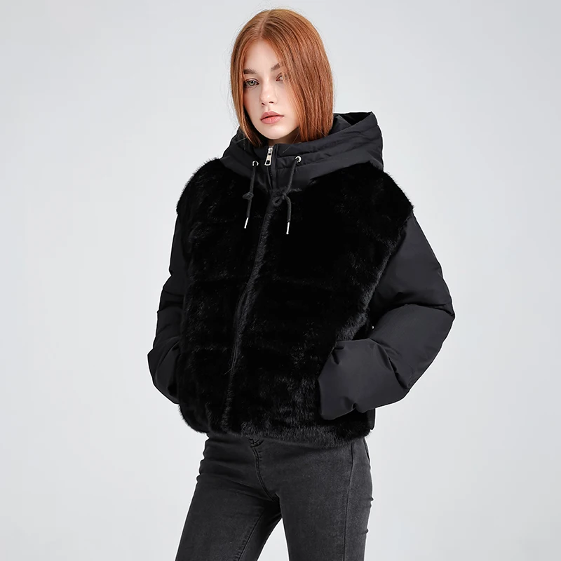 

Autumn Winter Hooded Short Parkas Women Thick Dwon Cotton Padded Coat Female Luxury Designer Bubble Puffer Jacket Outerwear