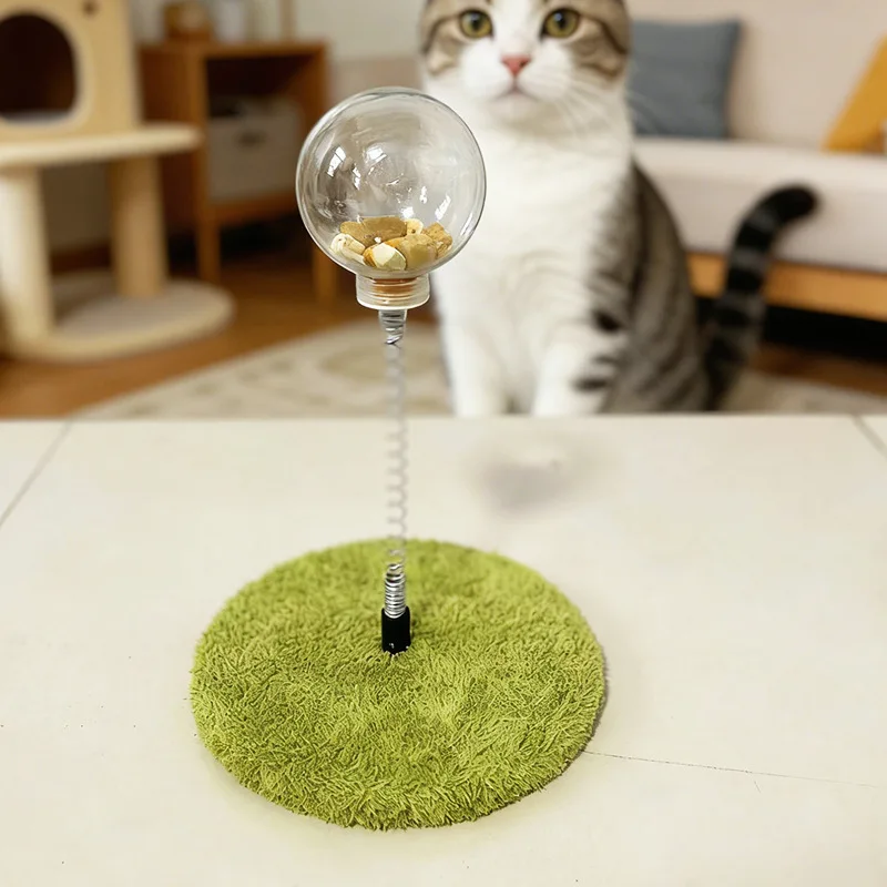 Juguete interactivo para gatos: comedero rompecabezas plato giratorio - imagen 4