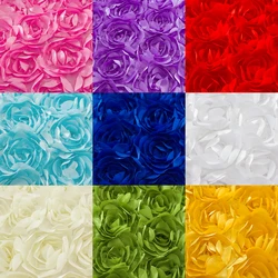 Openwork Three-dimensional Rose Fabric Festive Wedding Carpet Wholesale Cloth Fashion Diy Sewing Dress Wedding Fabrics By Meter