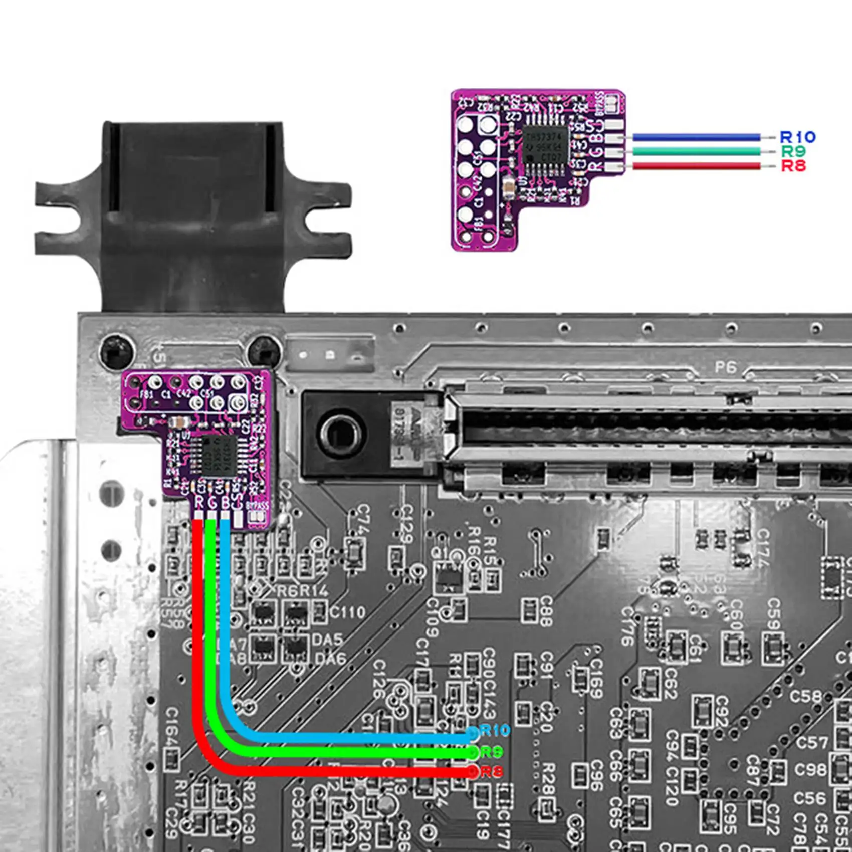 Para n64 rgb mod para consoles n64 ntsc n64 ntsc para rgb módulo de saída rgb mod chip