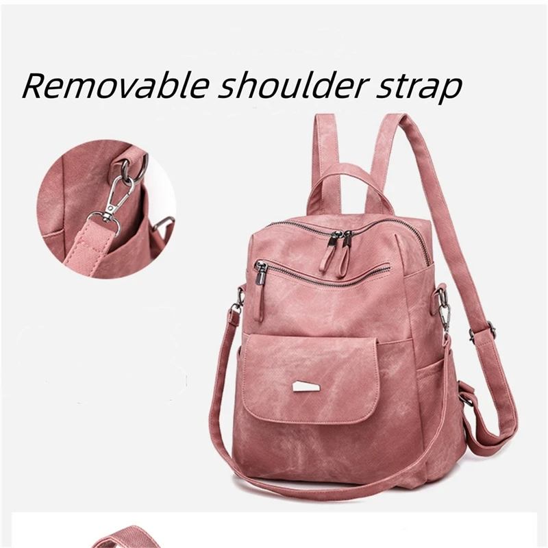 Women Backpack Casual Shoulder Bag Fashion Pretty Leather Fabric Female Daypack Stylish Elegant Girls Backpack Women Bag