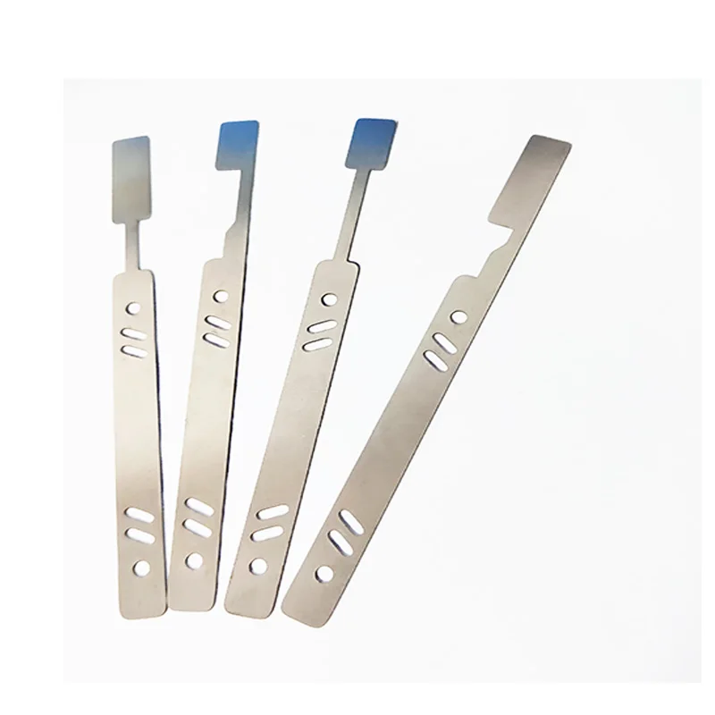 새로운 DIY 4PCS 빈 픽 블레이드 스프링 스테인리스 스틸 직접 만드는 나만의 스타일 키 수리 도구 연습용 열쇠공 도구