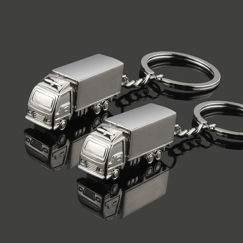 10 Pcs Mini Metal Truck Keychains Lorry Key Ring for Car Keyfob Gift For Women Men