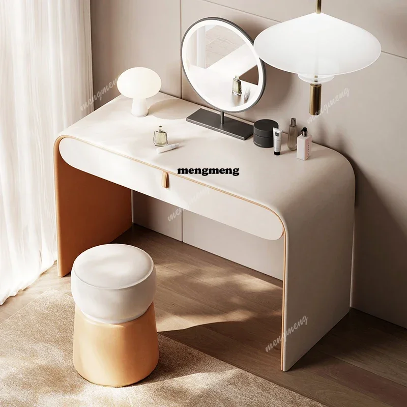 

New arrive Trendy Mirror Esthetics Vanity Table Modern Luxury Makeup Storage Vanity Table Nordic Simple Penteadeiras Bedroom Fur