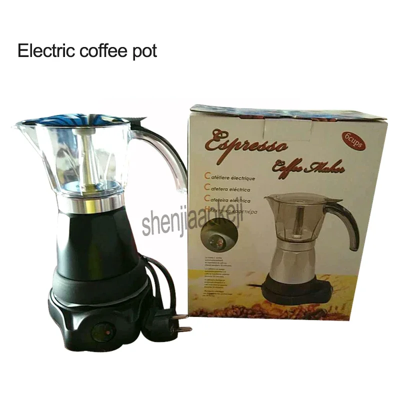 Elektrische Huishoudelijke Espresso Koffiepot Food Grade Aluminium Kookplaat Koffiezetapparaat 220V 480W 1pc