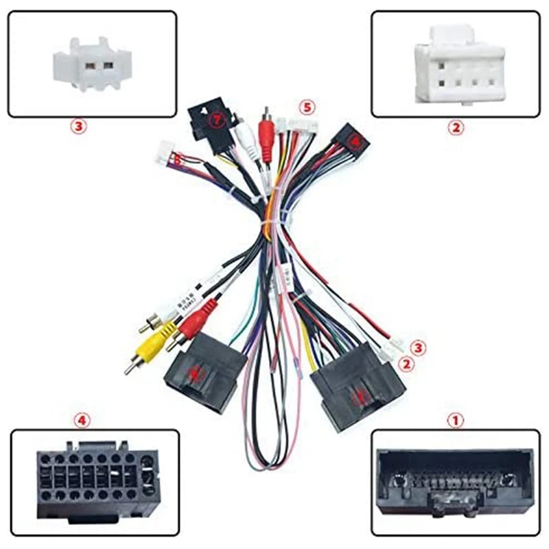 Car 16PIN Audio Power Cord Radio Wiring Harness With Canbus Box For Ford Focus F150 Ranger 2012-2015