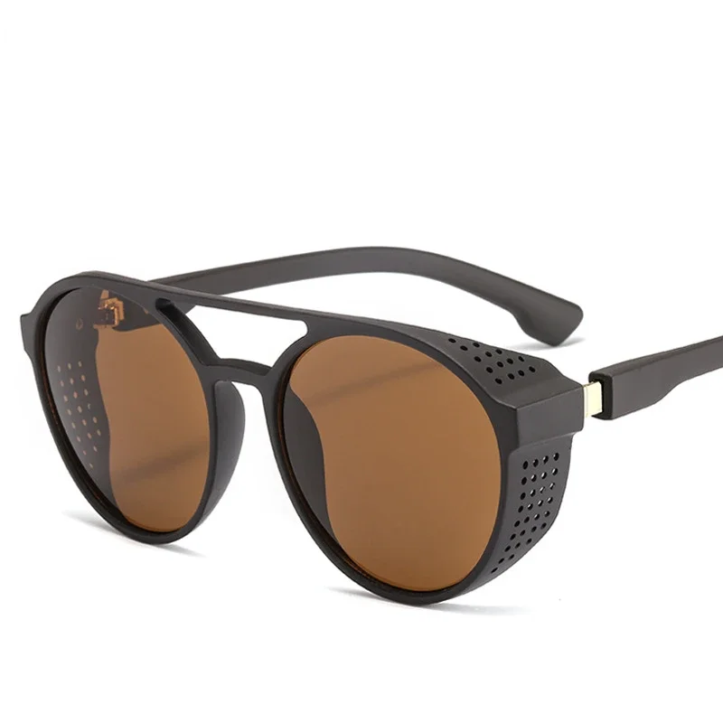 Gafas de sol clásicas Punk para hombre, gafas de protección solar Vintage UV400 para hombre, para montar, correr, deportes, antideslumbrantes, para