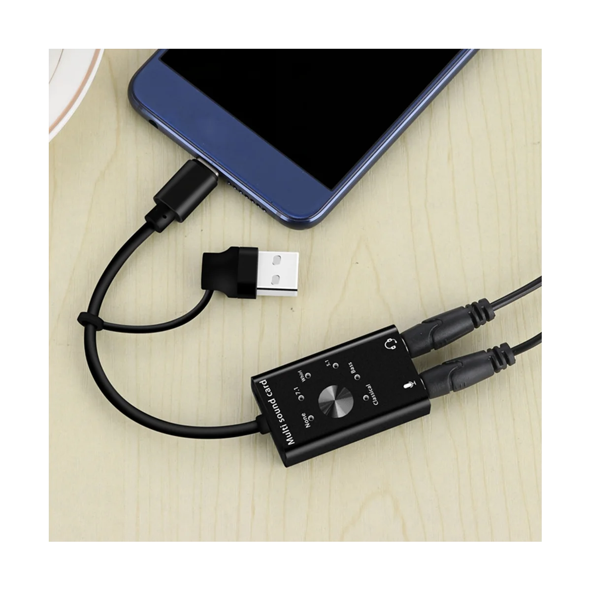 Type C Stereo Microphone Adapter Professional Converter 2