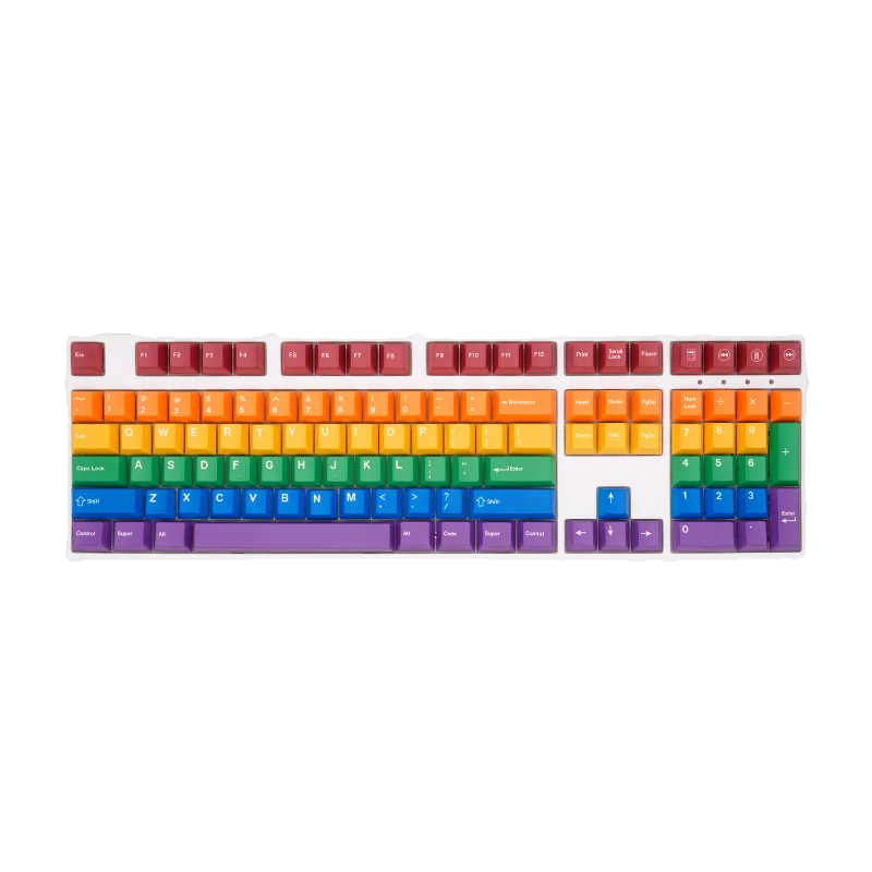 Imagem -05 - Gmk Pride Cherry Perfil Keycaps Material Pbt Multi-color Rainbow Jogos Mecânicos Faça Você Mesmo Teclado Personalizado 156 Chaves Set