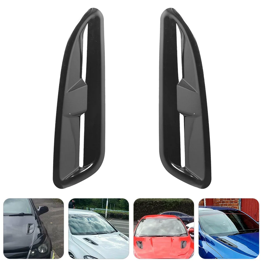 

Engine Hood Decoration Premium Car Bonnet Accessories Side Vents Auto Hood Vent Stylish Upgrade For Most Vehicles