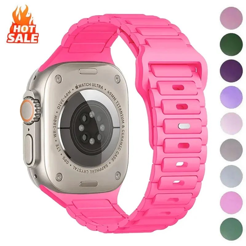 Armband Silikonarmband für Apple Watch 40 mm 41 mm 42 mm 44 mm 45 mm 46 mm 49 mm IWatch Serie 11 10 9 8 7 6 5 4 SE Ultra 1 2