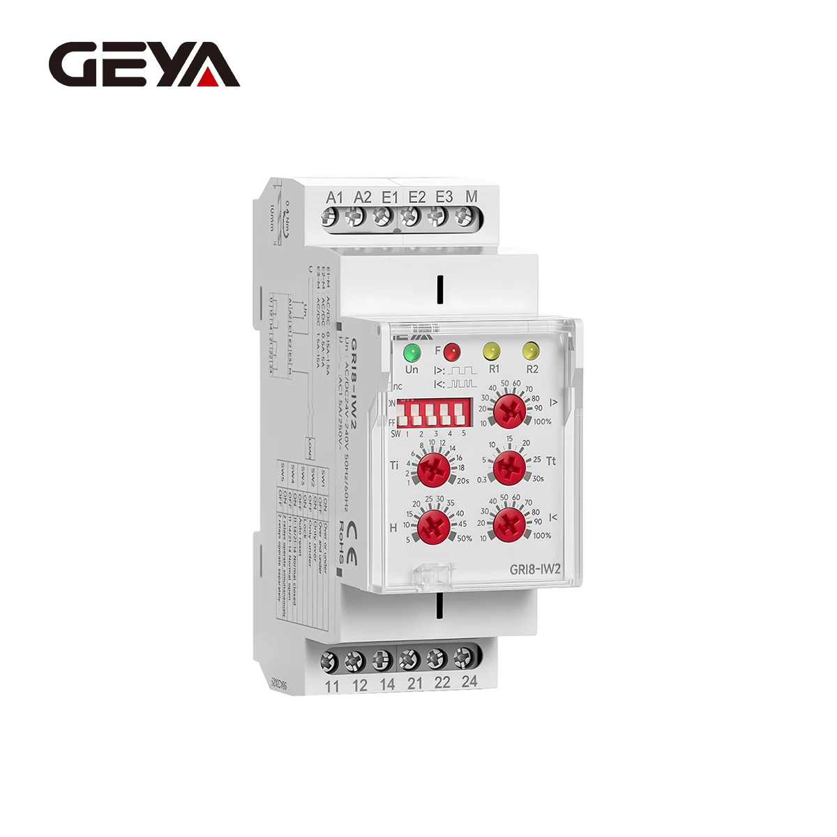 GEYA GRI8 AC and DC Current Monitoring Relays Monitoring of Electrical Equipment's Overcurrent Undercurrent Conditions
