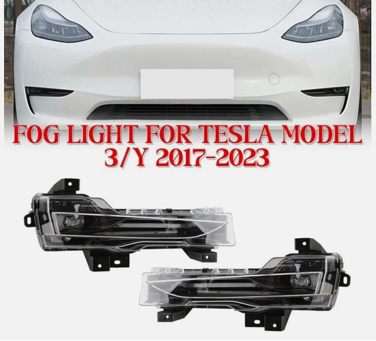1077391-00-E 1077392-00-E Car Accessories Front Bumper Fog Light Auto Day Running Lamp Signal Lamp For Tesla Model 3/Y 2017-2023