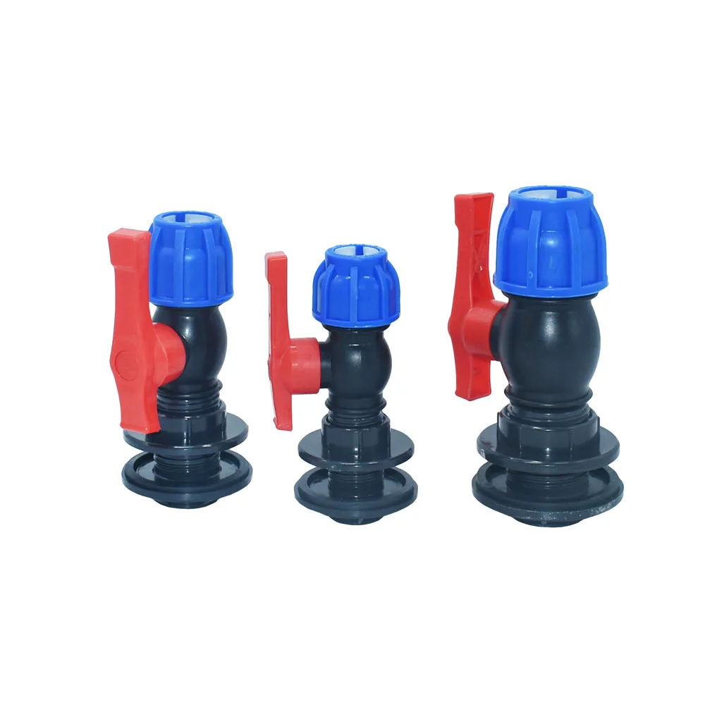 

20mm 25mm 32mm Pe Tube Rain Bucket Tank tap adapter IBC Hose Connector Tap Valve Connector Fitting For 35-40mm holes