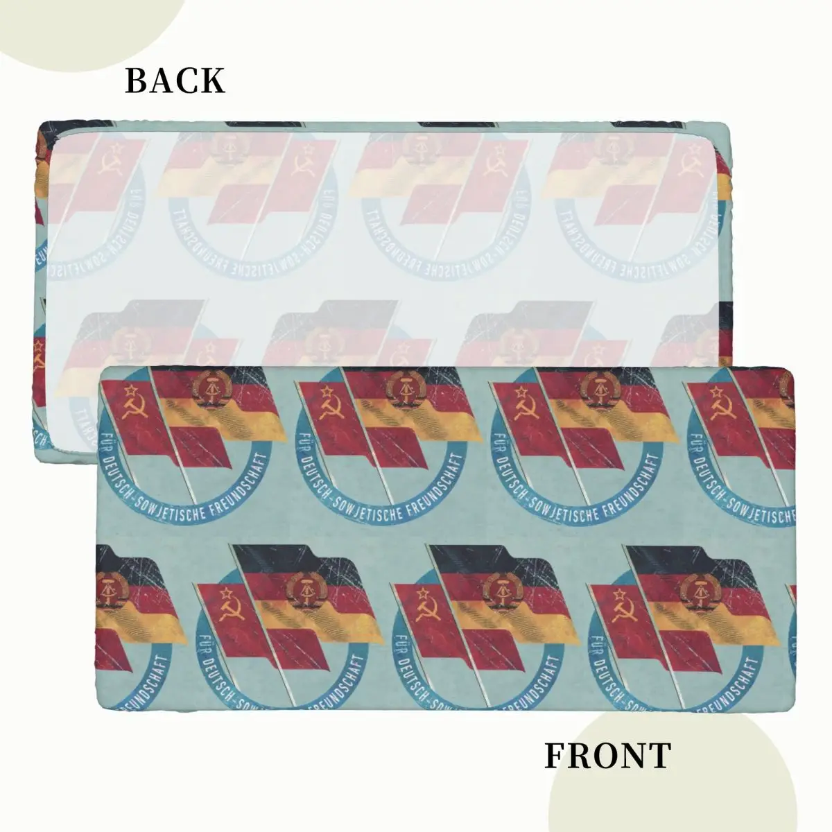 German DDR CCCP Friendship Badge Custom Rectangular Tablecloth Oilproof Table Cover for Dining Events Table Cloth