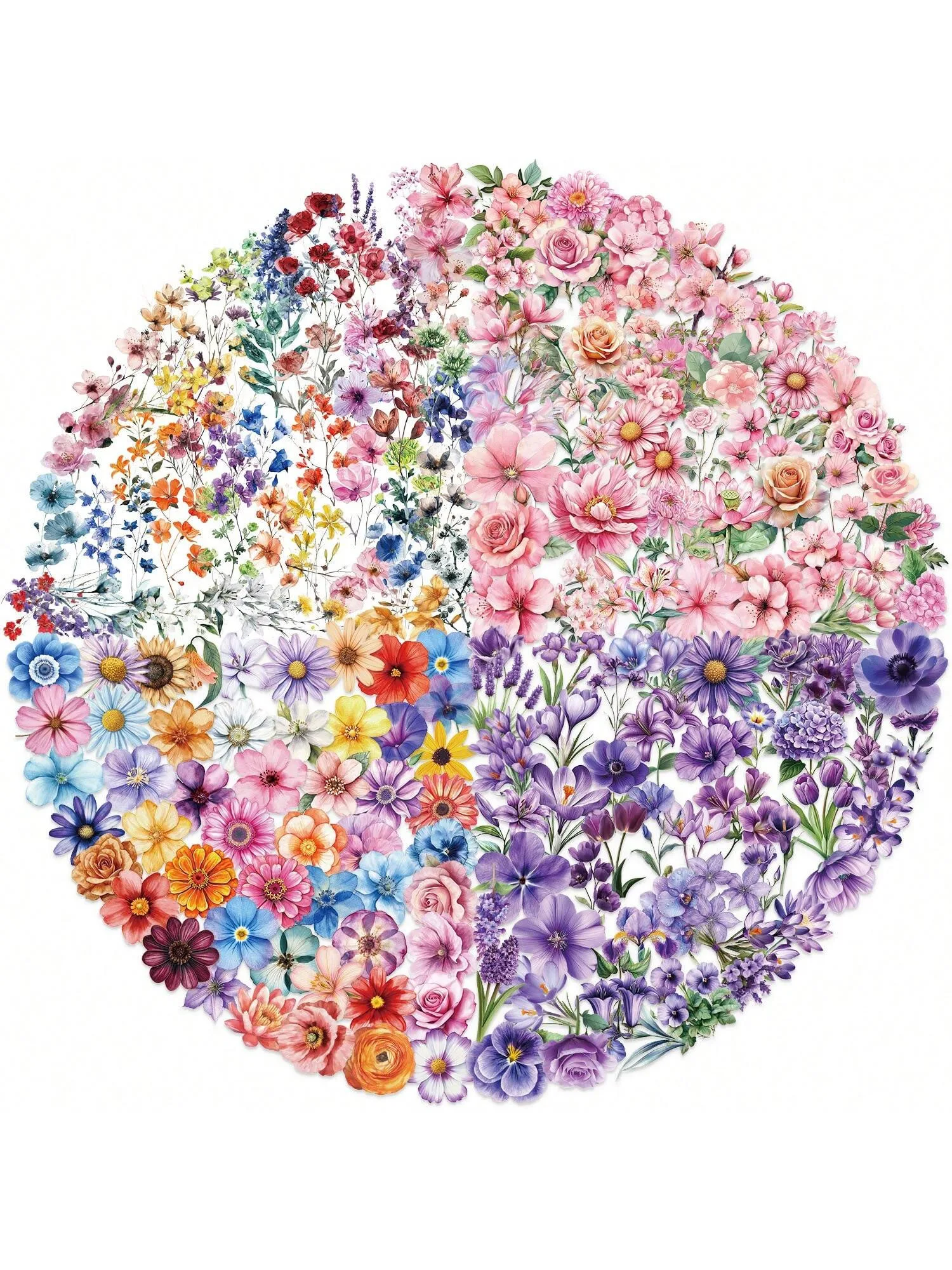 200 個透明花ステッカースクラップブッキング用 PET 自然植物ステッカー花ステッカーヴィンテージクラフトクリアフラワーデカール